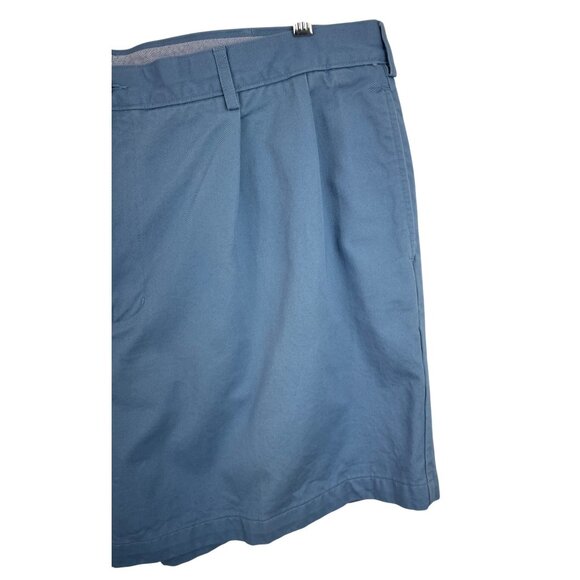 Lands End Mens Blue Pleated Chino Shorts Size 42 - Picture 4 of 10